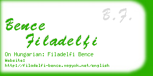 bence filadelfi business card